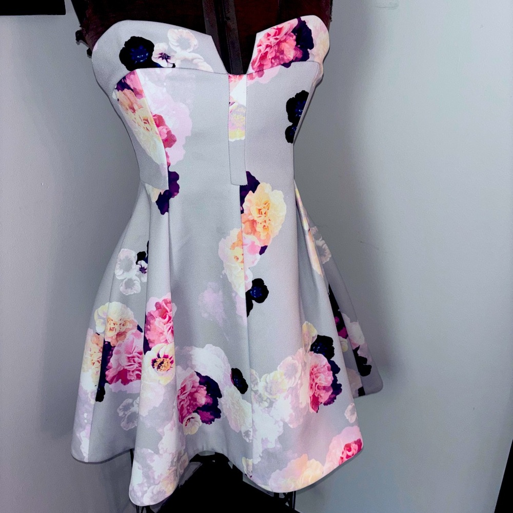 Floral Strapless Dress